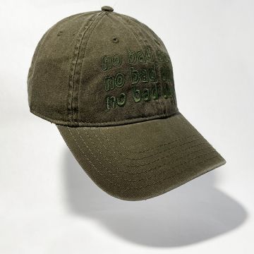 NO BAD DAYS® 6 Panel Twill Cap - On Repeat Loden Green Dad Hat